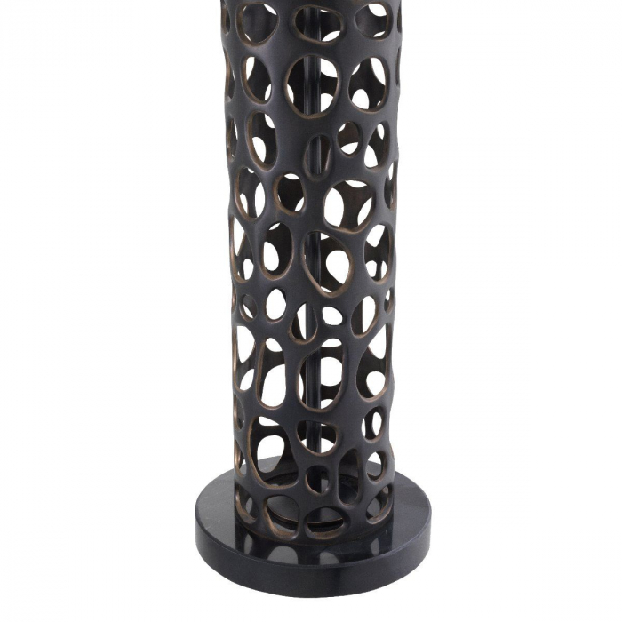 Lampa de masa neagra lux Dix, baza aurie/bronz si marmura neagra | Eichholtz - 114195 [3]