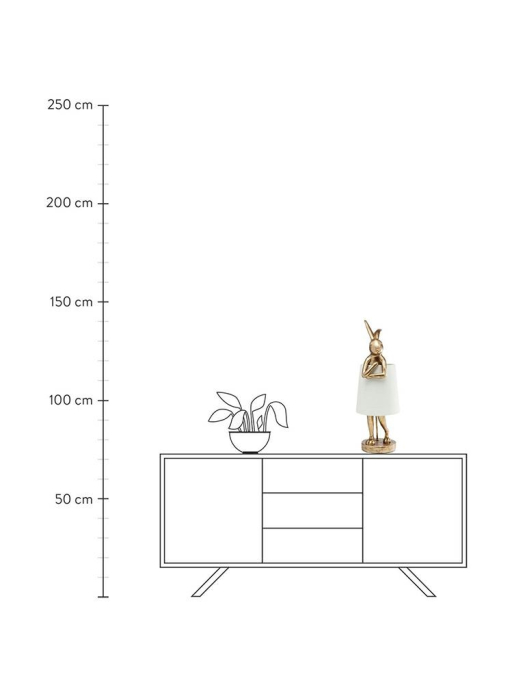 Lampă de Masă Rabbit 23x26x68 cm, Auriu, Negru Vopsit Prin Pulverizare Electrostatică - Kare Design [17]