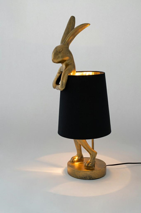 Lampă de Masă Rabbit 23x26x68 cm, Auriu, Negru Vopsit Prin Pulverizare Electrostatică - Kare Design [12]