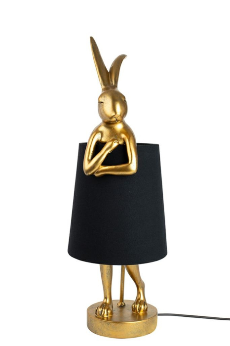 Lampă de Masă Rabbit 23x26x68 cm, Auriu, Negru Vopsit Prin Pulverizare Electrostatică - Kare Design [2]