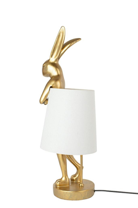 Lampă de Masă Rabbit 23x26x68 cm, Polirezyna Auriu/Alb Vopsit Electrostatic - Kare Design [5]