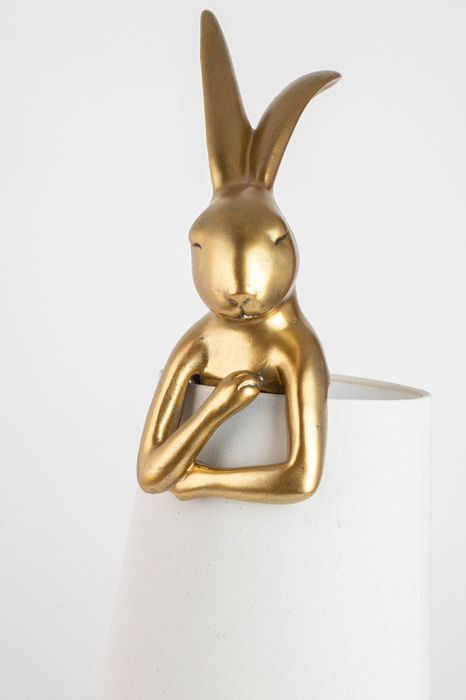 Lampă de Masă Rabbit 23x26x68 cm, Polirezyna Auriu/Alb Vopsit Electrostatic - Kare Design [9]