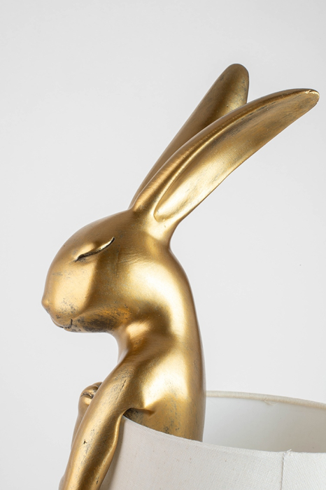 Lampă de Masă Rabbit 23x26x68 cm, Polirezyna Auriu/Alb Vopsit Electrostatic - Kare Design [11]