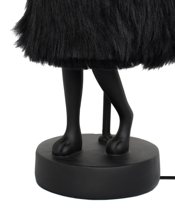 Lampă de Masă Rabbit Fur 18x50x20 cm, Negru, Auriu - Kare Design [4]