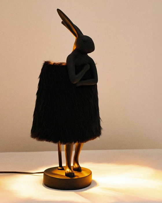 Lampă de Masă Rabbit Fur 18x50x20 cm, Negru, Auriu - Kare Design [6]