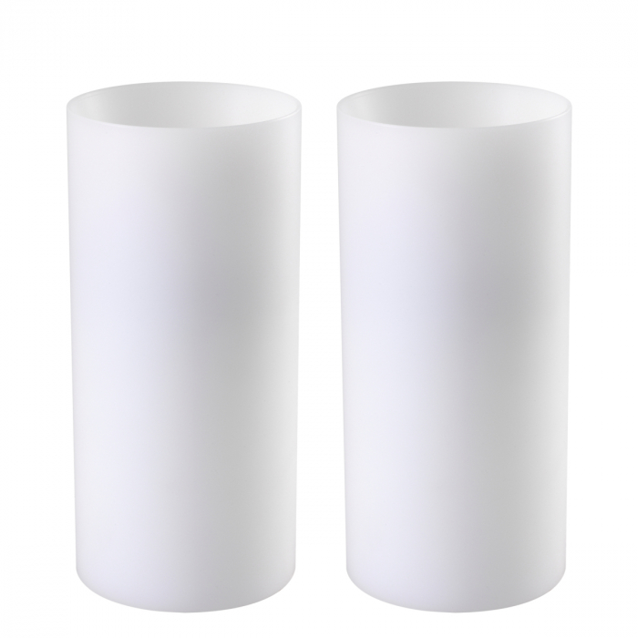   Lumânare artificială adâncă ø 10 x H. 21 cm albă S/2 110884 EICHHOLTZ [3]