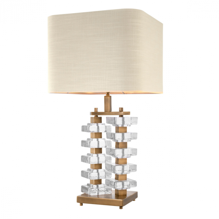   Lampă de masă Toscana cu finisaj din alamă vintage, inclusiv abajur. 111583 EICHHOLTZ [1]
