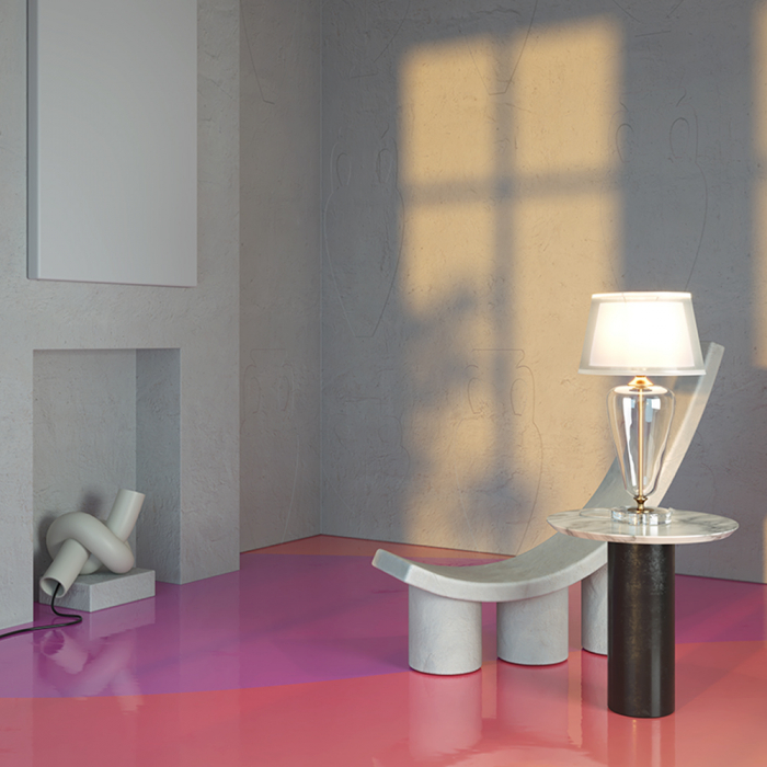 Veioza Verre Z005TL-01BS, cu intrerupator, 1xE27, alba+transparenta, IP20, Maytoni [2]