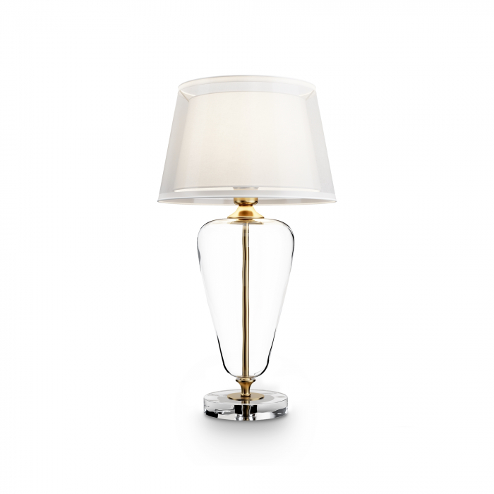 Veioza Verre Z005TL-01BS, cu intrerupator, 1xE27, alba+transparenta, IP20, Maytoni [1]