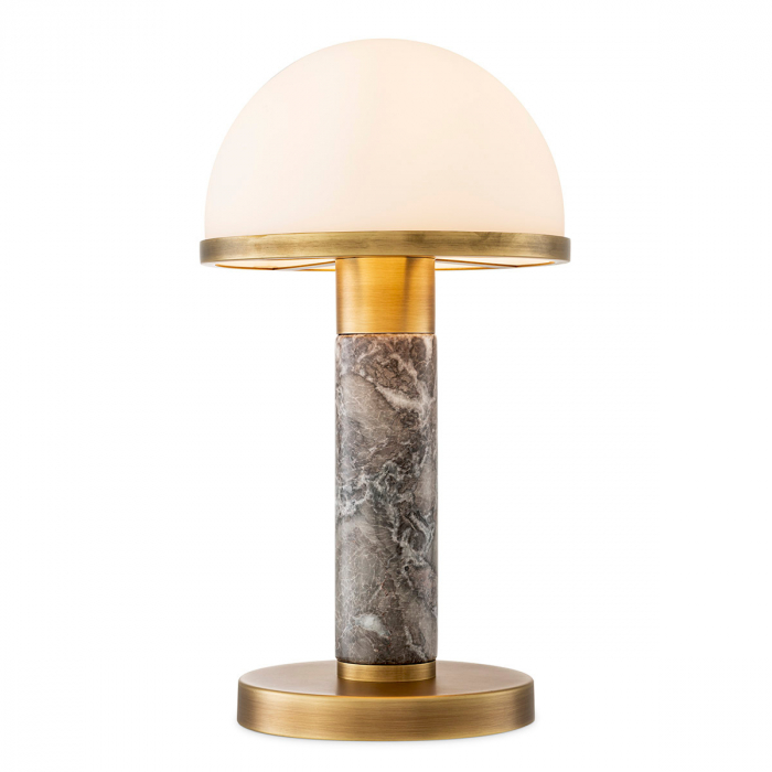   Lampă de masă Ziegèl finisaj din alamă antică marmură gri 116449 EICHHOLTZ [1]