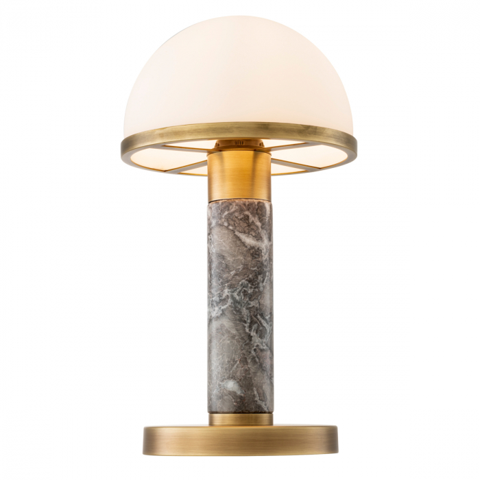  Lampă de masă Ziegèl finisaj din alamă antică marmură gri 116449 EICHHOLTZ [3]