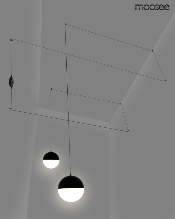 Lampă de Perete Bowl Duo 1000x20x520 cm, Negru - Moosee [5]