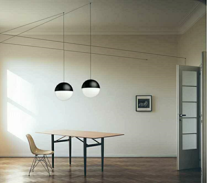 Lampă de Perete Bowl Duo 1000x20x520 cm, Negru - Moosee [7]