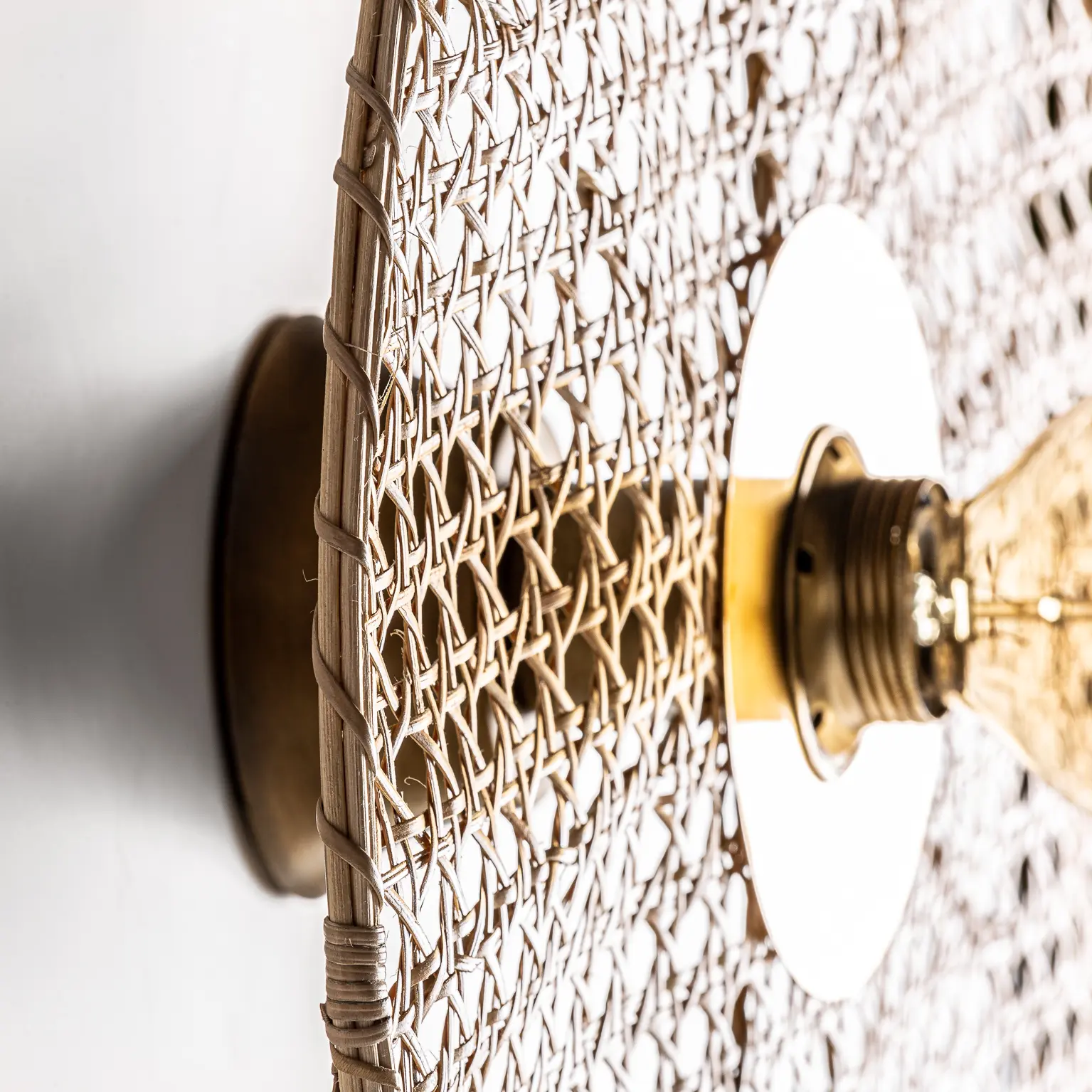 Lampa de Perete din Ratan și Fier Maro, 45x11x45cm, VicalHome 28868 VicalHome 28868 [3]