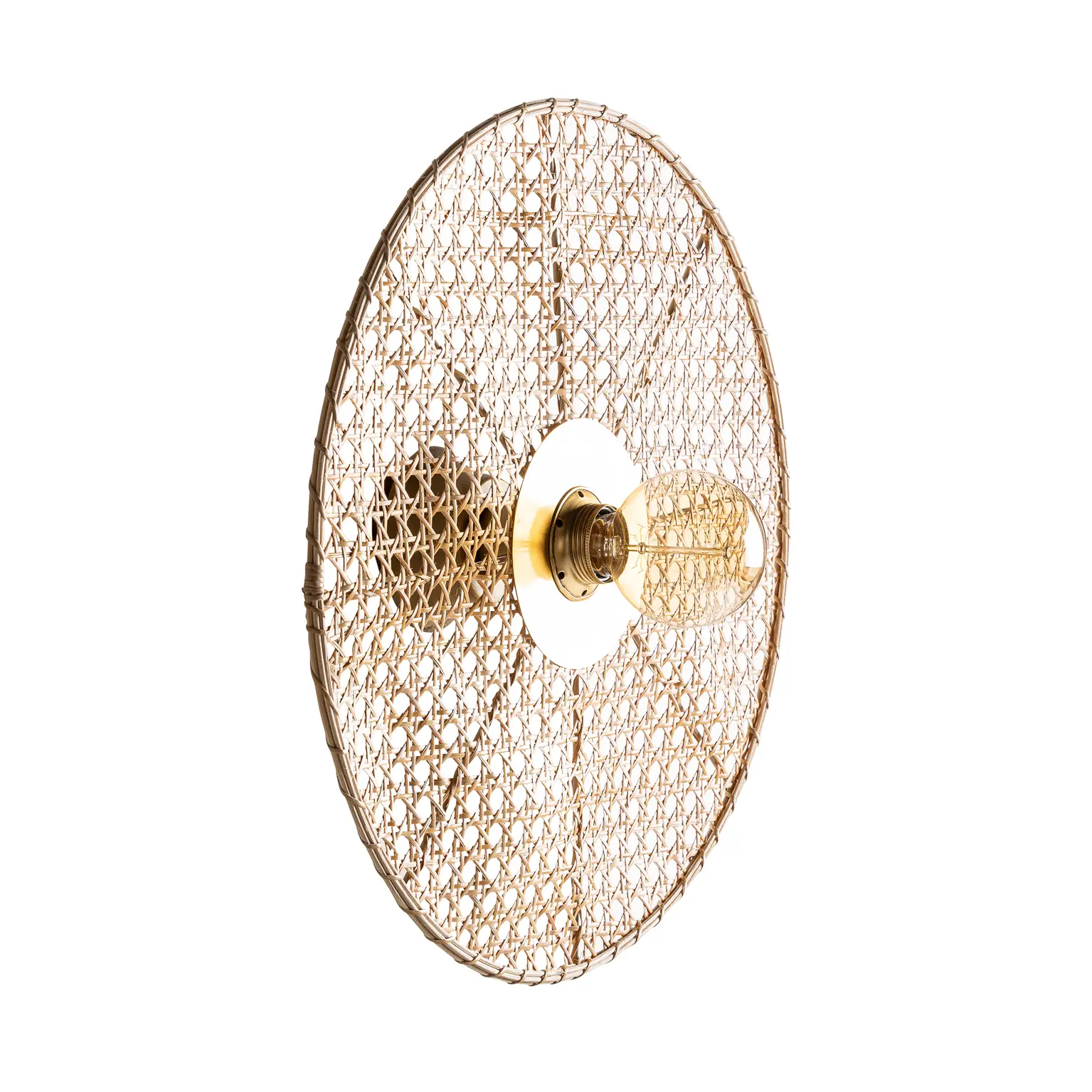 Lampa de Perete din Ratan și Fier Maro, 45x11x45cm, VicalHome 28868 VicalHome 28868 [2]