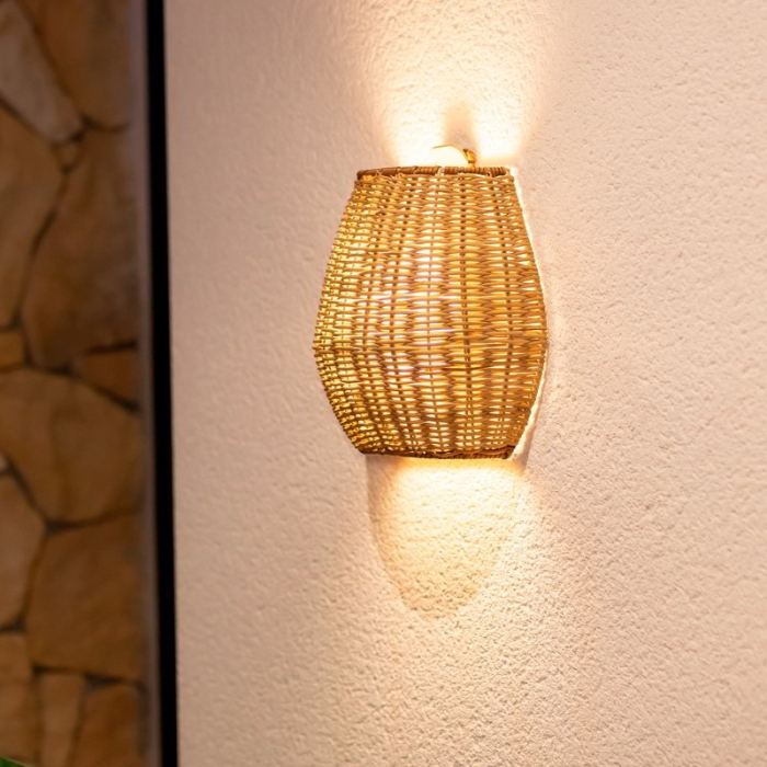 Lampă de Perete Saona 25 Wall 21x11x23 cm, Fibre Naturale, Protecție IP54 - New Garden [3]