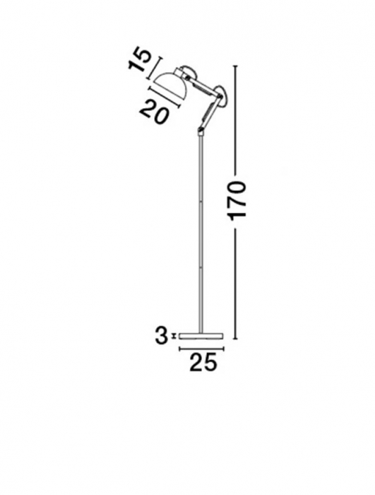 Lampa de podea ajustabila neagra/alba Zeno, din metal si lemn, 170 cm, 6713401 - Novaluce [5]
