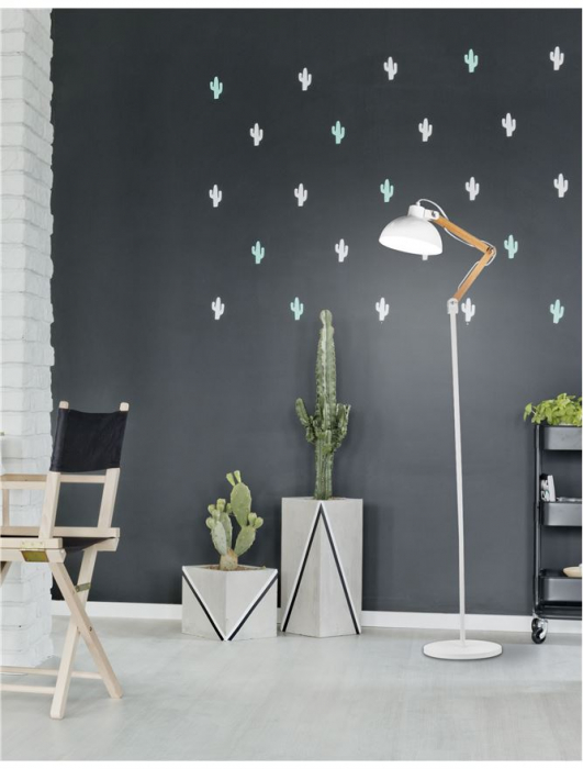 Lampa de podea ajustabila neagra/alba Zeno, din metal si lemn, 170 cm, 6713401 - Novaluce [2]