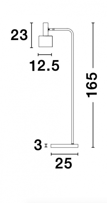 Lampa de podea alba/verde menta Mesha, din metal, 9426653 - Novaluce [6]