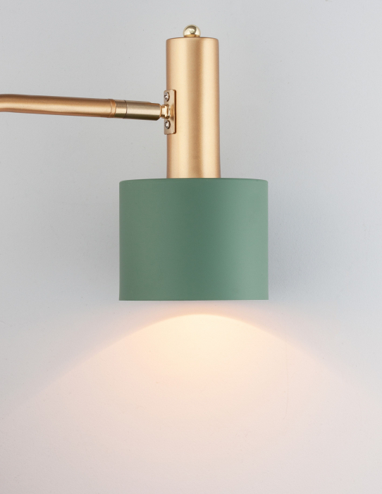 Lampa de podea alba/verde menta Mesha, din metal, 9426653 - Novaluce [9]