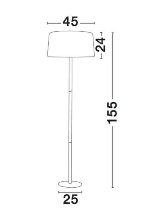 Lampa de podea alba Sivert, din metal si lemn, abajur textil, 155 cm, 7605184 - Novaluce [3]