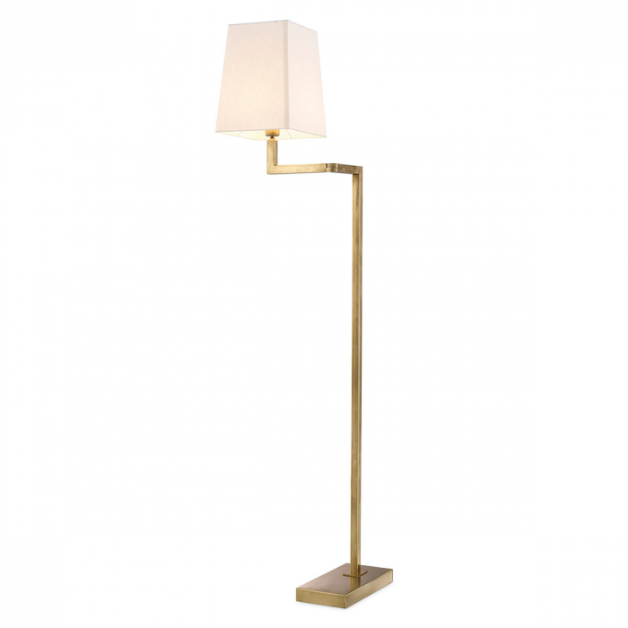   Lampa de podea Cambell cu finisaj din alamă vintage, inclusiv abajur 115257 EICHHOLTZ [1]