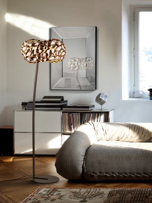Lampa de podea Daria 167 cm stil modern lux auriu rose si maro, metal/acril, 266616N - Schuller [3]
