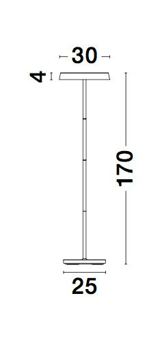 Lampa de podea dimabila alba/neagra Alema cu LED, din metal, inaltime reglabila, 9155182 - Novaluce [10]