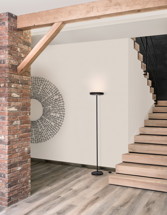Lampa de podea dimabila alba/neagra Alema cu LED, din metal, inaltime reglabila, 9155182 - Novaluce [2]