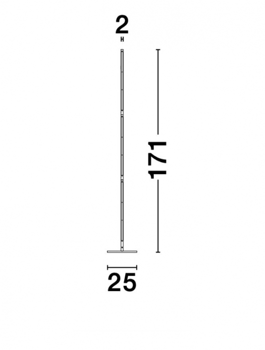 Lampa de podea LED premium neagra Stick rotativa, din metal, 171 cm, 9183251 - Novaluce [6]