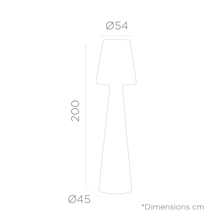 Lampa de Podea Lola 55x55x200 cm - New Garden [5]