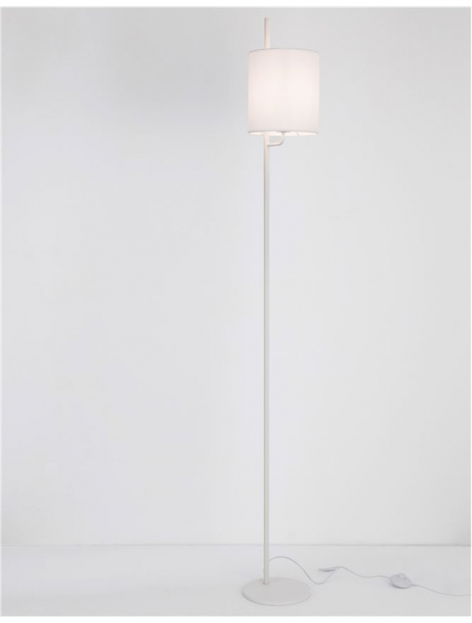 Lampa de podea neagra/alba Tuana, baza metalica, abajur textil, 176 cm, 9180522 - Novaluce [9]