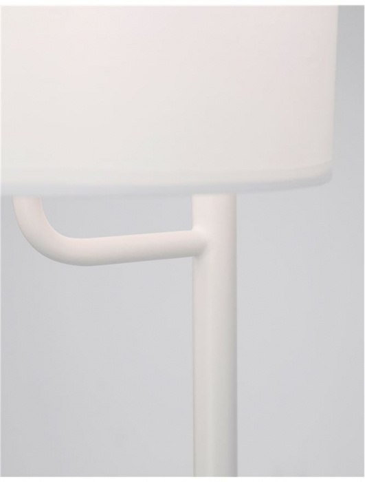 Lampa de podea neagra/alba Tuana, baza metalica, abajur textil, 176 cm, 9180522 - Novaluce [12]