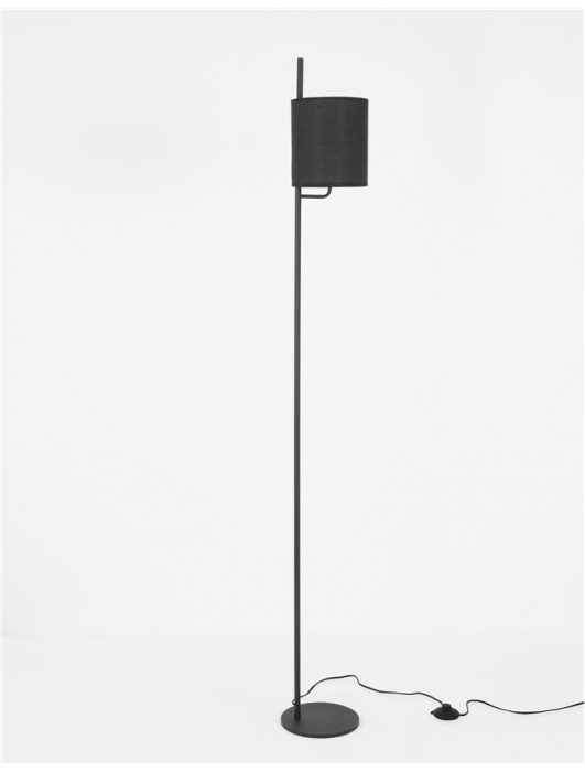 Lampa de podea neagra/alba Tuana, baza metalica, abajur textil, 176 cm, 9180522 - Novaluce [4]