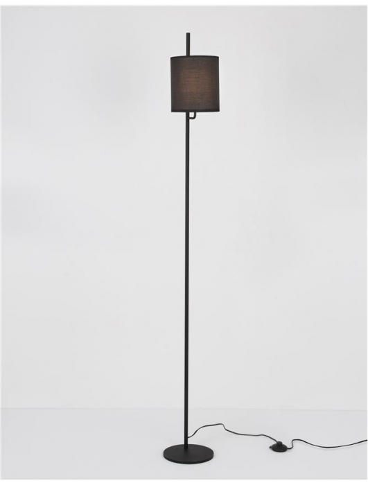 Lampa de podea neagra/alba Tuana, baza metalica, abajur textil, 176 cm, 9180522 - Novaluce [3]