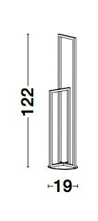 Lampa de podea neagra dimabila LED Danai 122 cm, stil minimalist geometric, 9086011 - Novaluce [5]