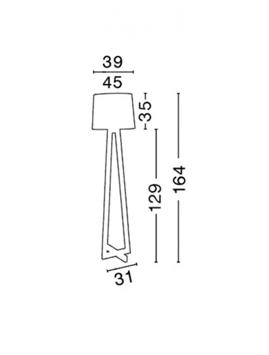 Lampa de podea premium alba Crista, suport din lemn, abajur textil, 164 cm, 40202 - Novaluce [3]