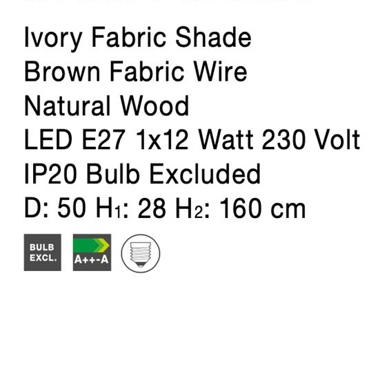 Lampa de podea premium alba Jolan, 3 picioare din lemn, abajur textil, 160 cm, 9145061 - Novaluce [8]