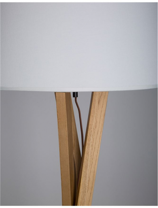 Lampa de podea premium alba Jolan, 3 picioare din lemn, abajur textil, 160 cm, 9145061 - Novaluce [12]