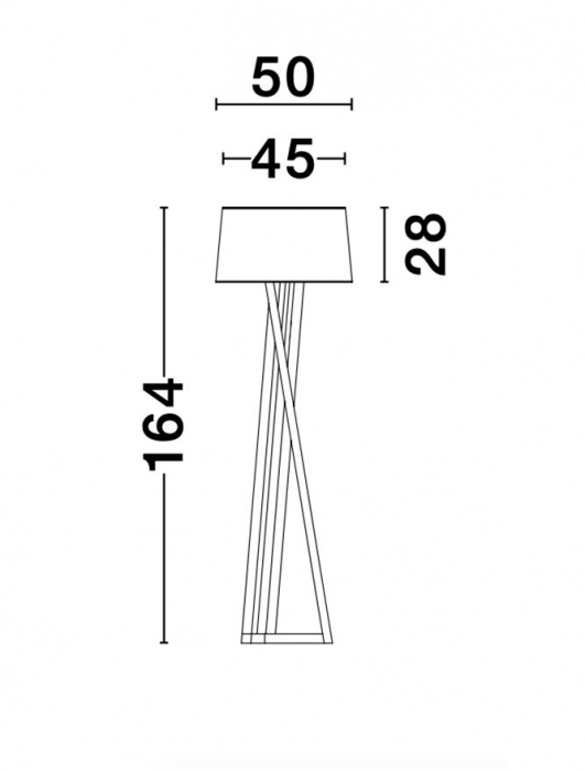 Lampa de podea premium alba Jolan, suport din lemn, abajur textil, 164 cm, 9145071 - Novaluce [9]