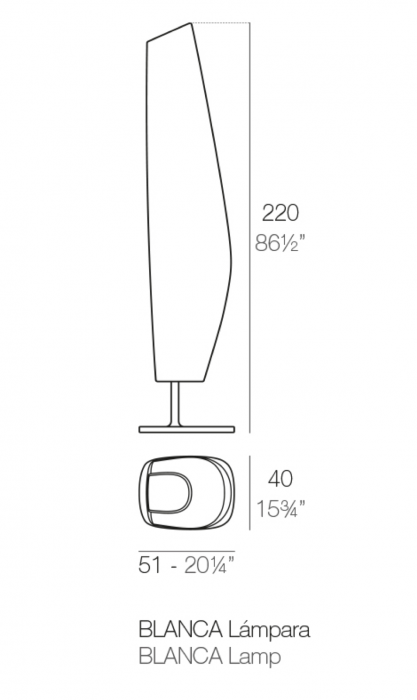 Lampa decorativa gradina LED RGB Blanca 220 cm, 46050W - Vondom [3]