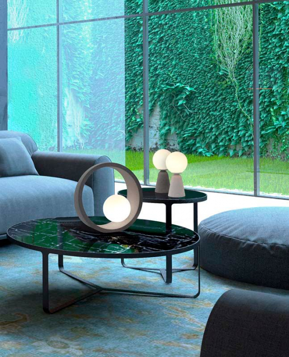 Lampa decorativa rotunda dimabila din beton Circe Ø 24 cm cu glob lumina, design modern, AZ 3461 - Azzardo [2]