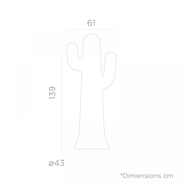 Lampa design gradina Cactus 140 cm, iluminare LED, LUMPC140OFNW - King [4]