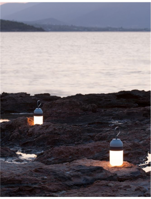 Lampa LED dimabila portabila cu boxa Bluetooth alb-negru/gri Tisha, ABS si metal acoperit cu cauciuc siliconic, 9180321 - Novaluce [13]