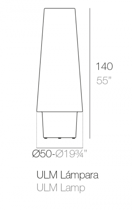 Lampa gradina LED Ulm 140 cm, design modern, 54110W - Vondom [3]