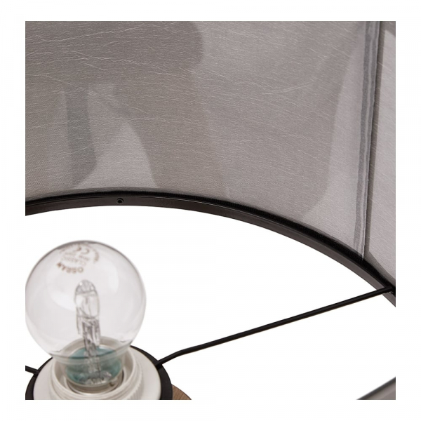 Lampa masa inalta gri Osku 64,5 cm stil scandinav, abajur material / picioare lemn masiv, TL00200GRNA - Kokoon [5]