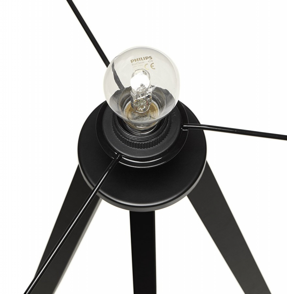 Lampa gri de podea TRIVET cu design moder 3 picioare negre / material / metal, FL00340GRBL - Kokoon [10]