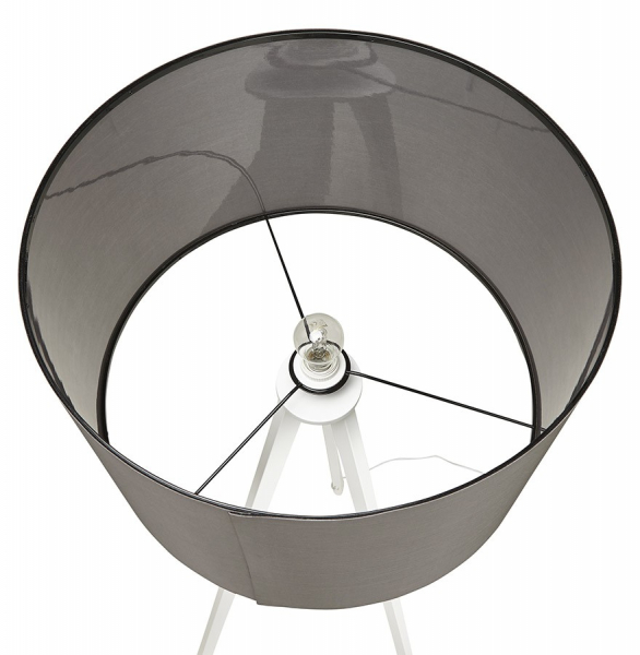Lampa gri de podea TRIVET cu design modern 3 picioare albe / material / otel, FL00360GRWH - Kokoon [9]