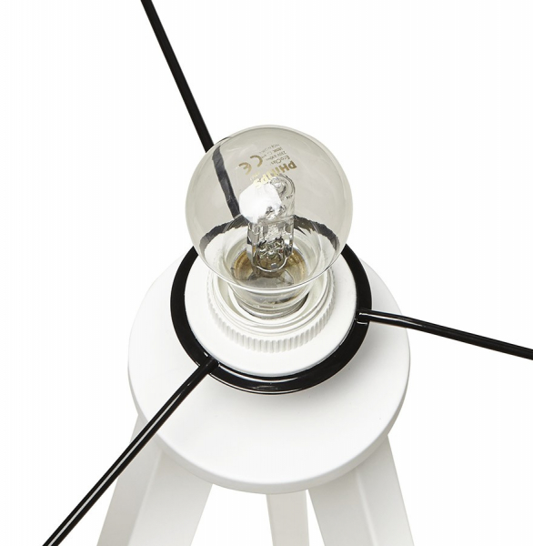 Lampa gri de podea TRIVET cu design modern 3 picioare albe / material / otel, FL00360GRWH - Kokoon [10]