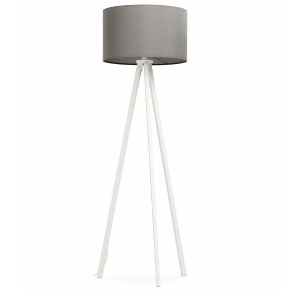 Lampa gri de podea TRIVET cu design modern 3 picioare albe / material / otel, FL00360GRWH - Kokoon [3]